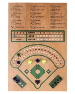 Wooden Baseball Dice Board Game with Dice for Family Party Holiday Gatherings - Picture 1 of 6