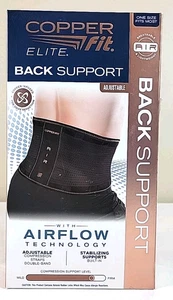 Copper Fit Elite Back Support AirFlow Adjustable Double-Band 30-50" One Size - Picture 1 of 6