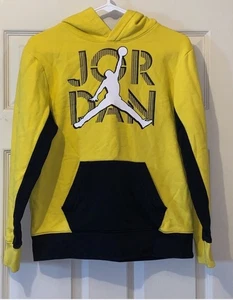 AIR JORDAN TEENS HOODIE GRÖSSE L GELB BRUSTUMFANG IST 18,5 LÄNGE 23 - Bild 1 von 6