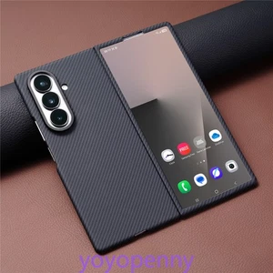 Estuche de carga magnética de fibra de carbono + película de vidrio para Samsung Galaxy Z plegable 7 6 5 4 - Imagen 1 de 20