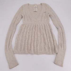 Vintage Y2K Hollister Babydoll Fit V-Ausschnitt Slim Fit Pullover Large Bella Swan - Bild 1 von 5