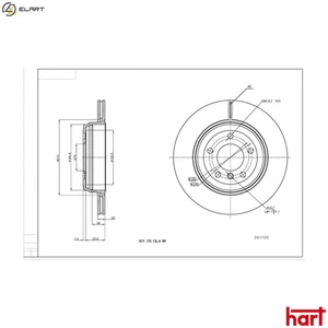 2x BRAKE DISC 241 100 FOR BMW 5/E60/E61 N43B20A N46B20B N47D20A/C M47D20 2.0L - Picture 1 of 9