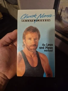  Chuck Norris Private lesson,the lean and mean workout vhs Sealed  - Foto 1 di 6