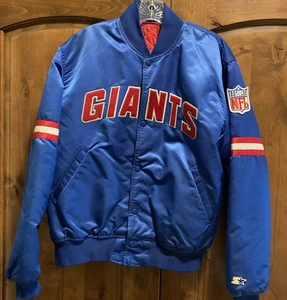 Vintage NFL New York Giants Starter Pro Line Satin Jacket USA - Picture 1 of 10