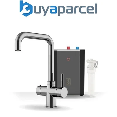 Intu Expression Brushed Nickle Instant Boiling Water Hot Kitchen Tap Solo 3 in 1 - Image 1 of 4