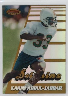 1996 Bowman's Best Refractor Karim Abdul-Jabbar #155 Rookie RC - Image 1 of 2