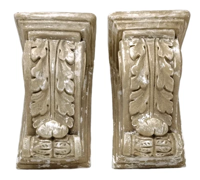 Antique LARGE Corbel Wall Shelf Sconce Curtain Rod Bracket Architectural Salvage - Image 1 of 4