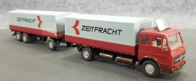 WIKING HO 1:87 MB MERCEDES ZEITFRACHT COVERED TRUCK & TRAILER MADE IN GERMANY - Image 1 of 4