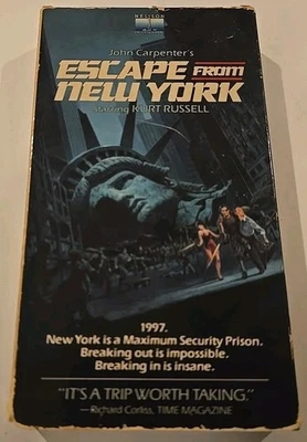 Escape from New York VHS 1981 John Carpenter Kurt Russell Nelson Tested OOP - Image 1 of 4