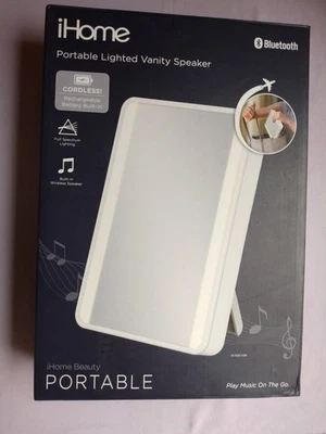 iHome Portable Vanity Mirror with Bluetooth Audio, LED Lighting*Fast Shipping!! - Image 1 of 4
