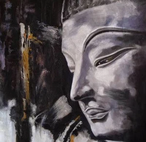 Buddha Oil Painting 24x24 NOT a poster.textured lightly, framing available. - Picture 1 of 1