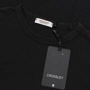 Crossley NWT Short Sleeve T-Shirt Size Small in Solid Black Cotton & Cashmere - Picture 1 of 9