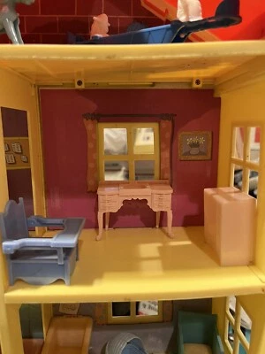 Silla de inodoro azul para niños pequeños muebles para muñecas Foto 1 de 4