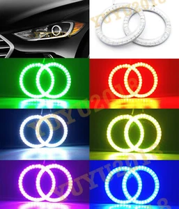 RGB Halo Rings for Hyundai Elantra 2018 headlight LED light angel Eyes lamp - Picture 1 of 12