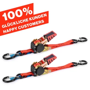 Spanngurt mit Aufrollautomatik 2er Set Zurrgurt Gurt Automatik mit Ratschengurte - Bild 1 von 8