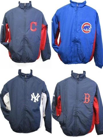 Yankees Cubs Red Sox Indians Mens S-M-L-XL-2XL-3XL Majestic Dugout Jacket Coat Cover