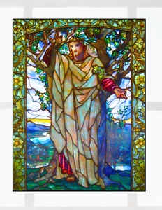 Jesús, Sermón del Monte Imitación Vidrieras VENTANA ADHERIDA Tamaño 10.6" Vinilo - Imagen 1 de 4