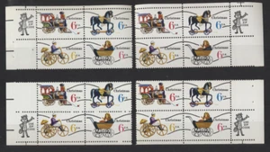 #1415a -1418a Mint NH Se-tenant Precancel MATCHING CORNERS ZIP CODE Blocks - Bild 1 von 1