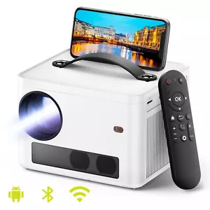 Native 1080P Smart Projector Android WiFi Bluetooth 4K Home Theater For iPhone - Picture 1 of 9