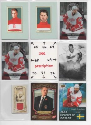 Detroit Red Wings SERIAL #'d Rookies Autos Jerseys DATSYUK HOWE YZERMAN LIDSTROM - Image 1 of 4