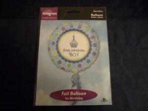 Fun Novelty Foil Balloons 1st Birthday Boy 18in School Home Party ~Free Gifts - Picture 1 of 2