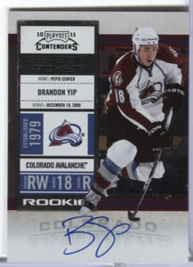 Brandon Yip Avalanche Signed RC Playoff Contenders 130 Panini 033120DBCD - Picture 1 of 2