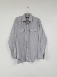 Vintage Ruddock Western Pearl Snap Conductor Longsleeve Button Pocket Shirt Sz L - Picture 1 of 4