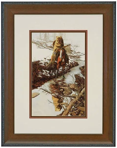 Bev Doolittle SPIRIT OF THE GRIZZLY From Where Silence Speaks WSS Passepartout gerahmt - Bild 1 von 1