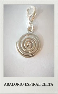 ABALORIO ESPIRAL CELTA PLATA DE LEY CELTIC SILVER SPARAL BOWL COLGANTE ESPIRAL - Imagen 1 de 1