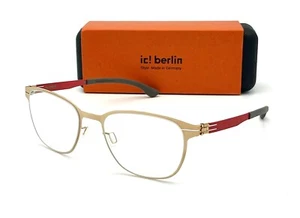 IC BERLIN LUKA Rose Gold Rose Chilli Warm / Clear Lens 53mm Eyeglasses - Picture 1 of 4