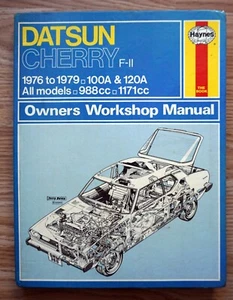 Haynes Datsun Nissan Cherry F-II Owners Workshop Manual 1976 to 1979 Book - Picture 1 of 3