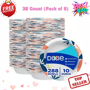 Dixie Small Paper Bowls, 10 Oz,36 Count (Pack of 8), Microwave-Safe, Soak-Proof - Picture 1 of 9