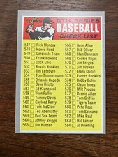 1970 Topps Baseball #542 6th Series Checklist 547-633 NM