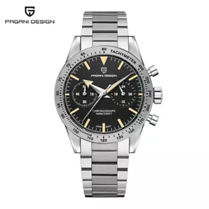 Orologio Uomo PAGANI DESIGN PD 1766 Luna Quarzo Orologio Uomo Cronografo AR Zaffiro - Foto 1 di 16