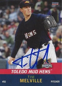 Tim Melville 2015 Toledo Mud Hens Signed Card