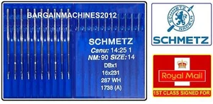 BROTHER,JUKI,JACK LOCKSTITCH SYS:DBX1 16X257 16X231 S=90/14 INDST COSTURA MCHN NEDLE - Imagen 1 de 3