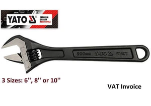 Yato Professional Black Adjustable Wrench 3 Sizes 150 200 250 mm YT-2071-3 - Picture 1 of 1