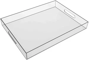 Acrylic 16" X 12" Plastic Tray For Coffee Tablekitchenbathroomfoodvanity Counter - Picture 1 of 7