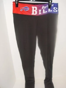 New Buffalo Bills Women's Cameo Knit Leggings Yoga Ladies Size Medium Black - Picture 1 of 2