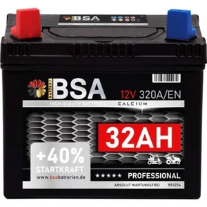 32Ah 12V Rasentraktor Aufsitzmäher Batterie statt 26Ah 28Ah 30Ah Plus Pol Links - Bild 1 von 4