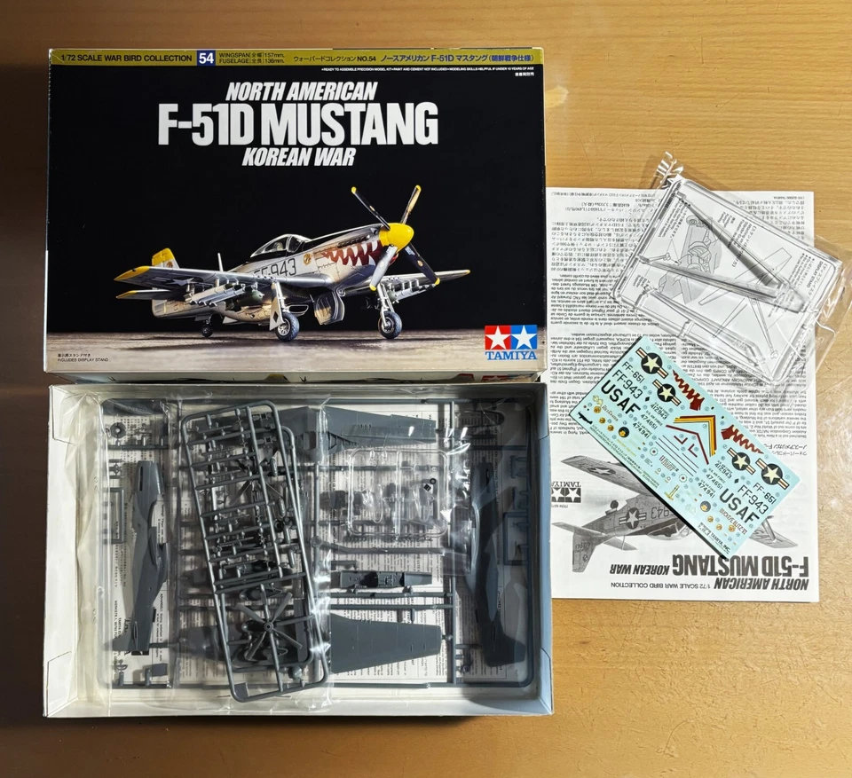 TAMIYA 60754 - NORTH AMERICAN F-51D MUSTANG • KOREAN WAR - 1/72 PLASTIC KIT - Immagine 1 di 1