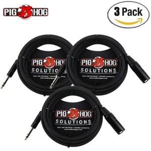3-PACK Pig Hog PX-TMXM05 5FT TRS Male to XLR Male Balanced Cable - Picture 1 of 1