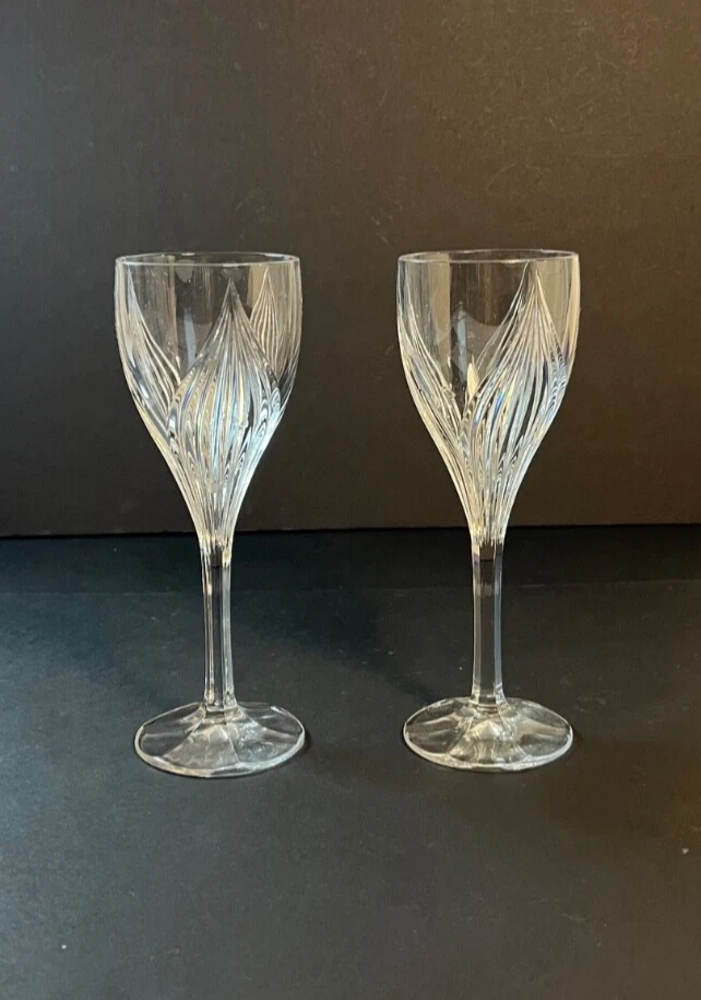 Набор из 2 ~ выбрать количество ~ GORHAM кристалл примулы стекла кубок новом состоянии - Изображение 1 из 4