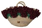 DOLCE & GABBANA Bag Multicolor Straw Floral Handbag Tote Women Purse RRP $3000