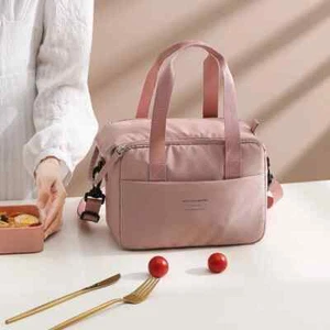 Women Thermal Insulated Lunch Box Tote Cooler Handbag Waterproof Bento Pouch New - Picture 1 of 15