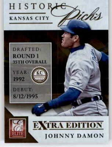 2013 Elite Historic Picks Johnny Damon Foil Insert Parallel MLB Royals #7 - Bild 1 von 2
