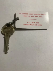 Llavero y llave Sheraton Motor Inn Hotel Motel Room Minneapolis Minnesota #1043 - Imagen 1 de 2