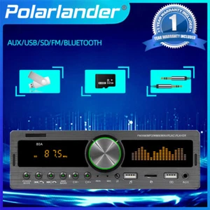 1 Din MP3 Player In-Dash Bluetooth Remote Control Car Radio FM AM RDS USB AUX TF - Picture 1 of 18