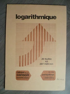 semi-lagarithmique CANSON 25 feuilles A3 calque 90 g/m2 17-205 - Imagen 1 de 3