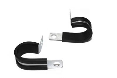 5/8" Aluminum Line Clamps One Hole Strap Insulated Rubber Insert  - Image 1 of 4